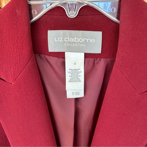 Liz Claiborne collection jacket blazer 100% silk fully lined 100% polyester s 4 - Picture 3 of 5